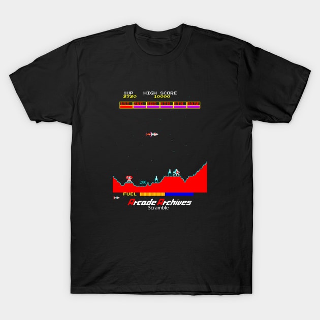 Mod.4 Arcade Scramble Space Invader Video Game T-Shirt by parashop